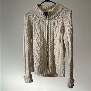 Knit Cream Irish Merino Wool Sweater